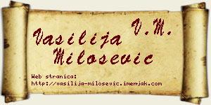 Vasilija Milošević vizit kartica